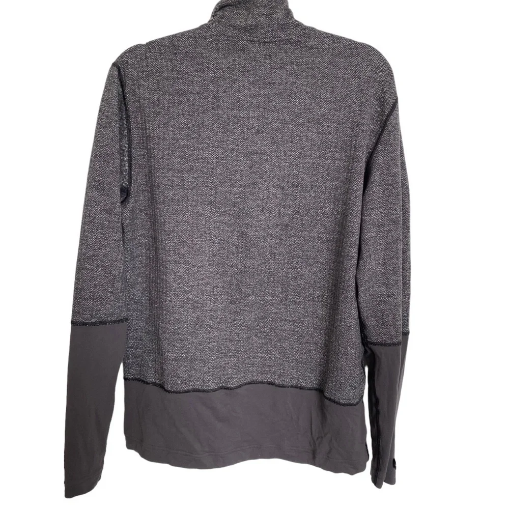 Lululemon Womens Long Sleeve 1/2 Zip Heathered Black/Gray Size 6 - Picture 2 of 7